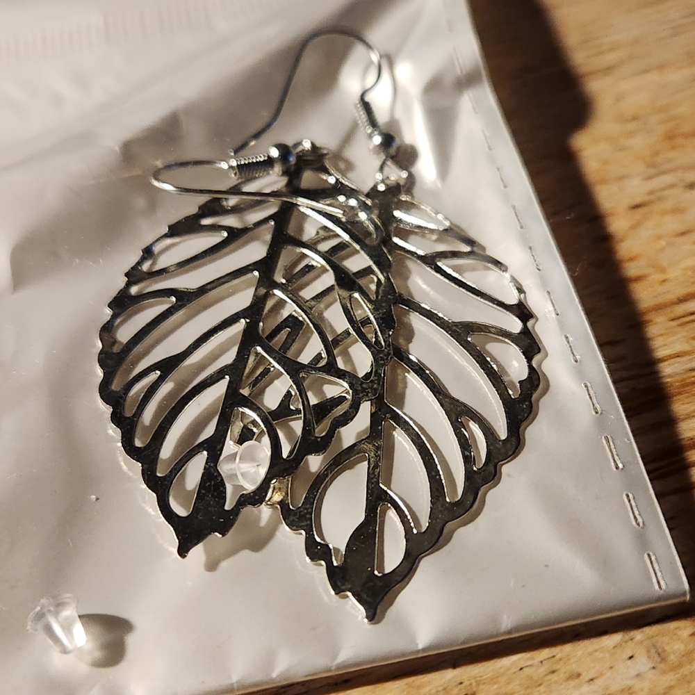 Silvertone earrings